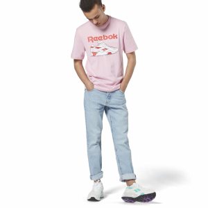 Reebok Classic T Shirt Herren - Rosa - DE 824-KPY